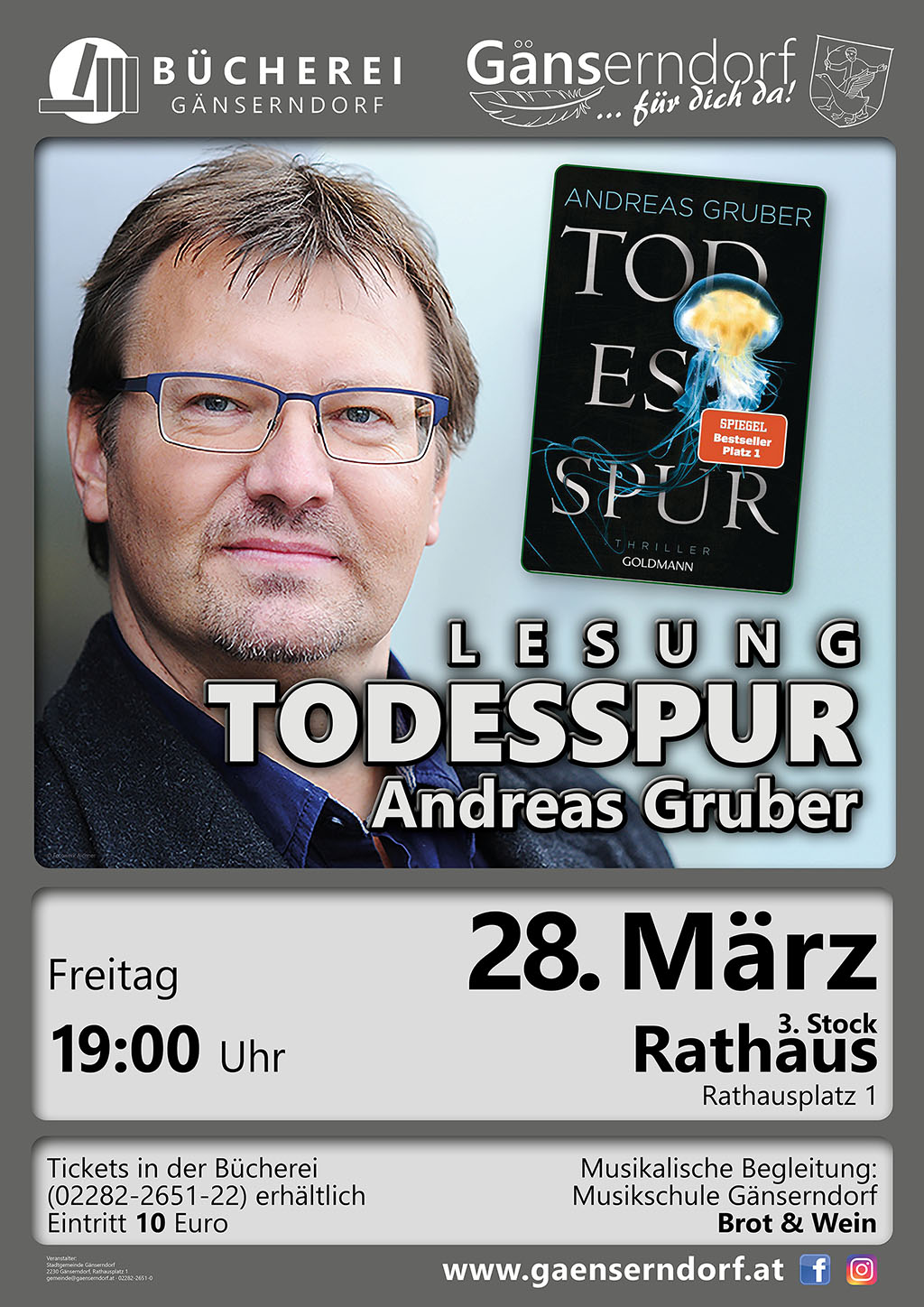 Lesung TODESSPUR - Andreas Gruber