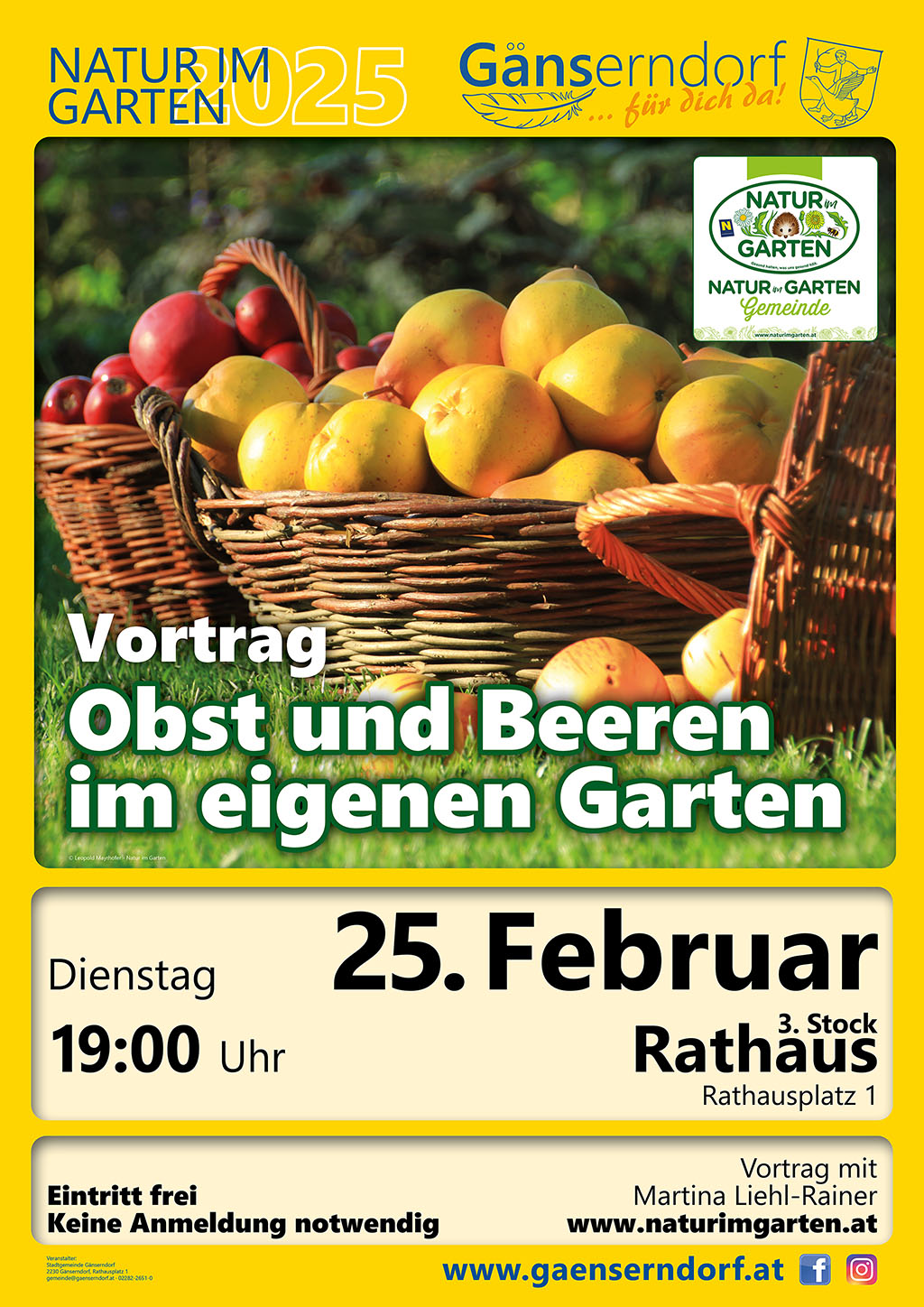 Natur im Garten Vortrag - Obst und Beeren im eigenen Garten