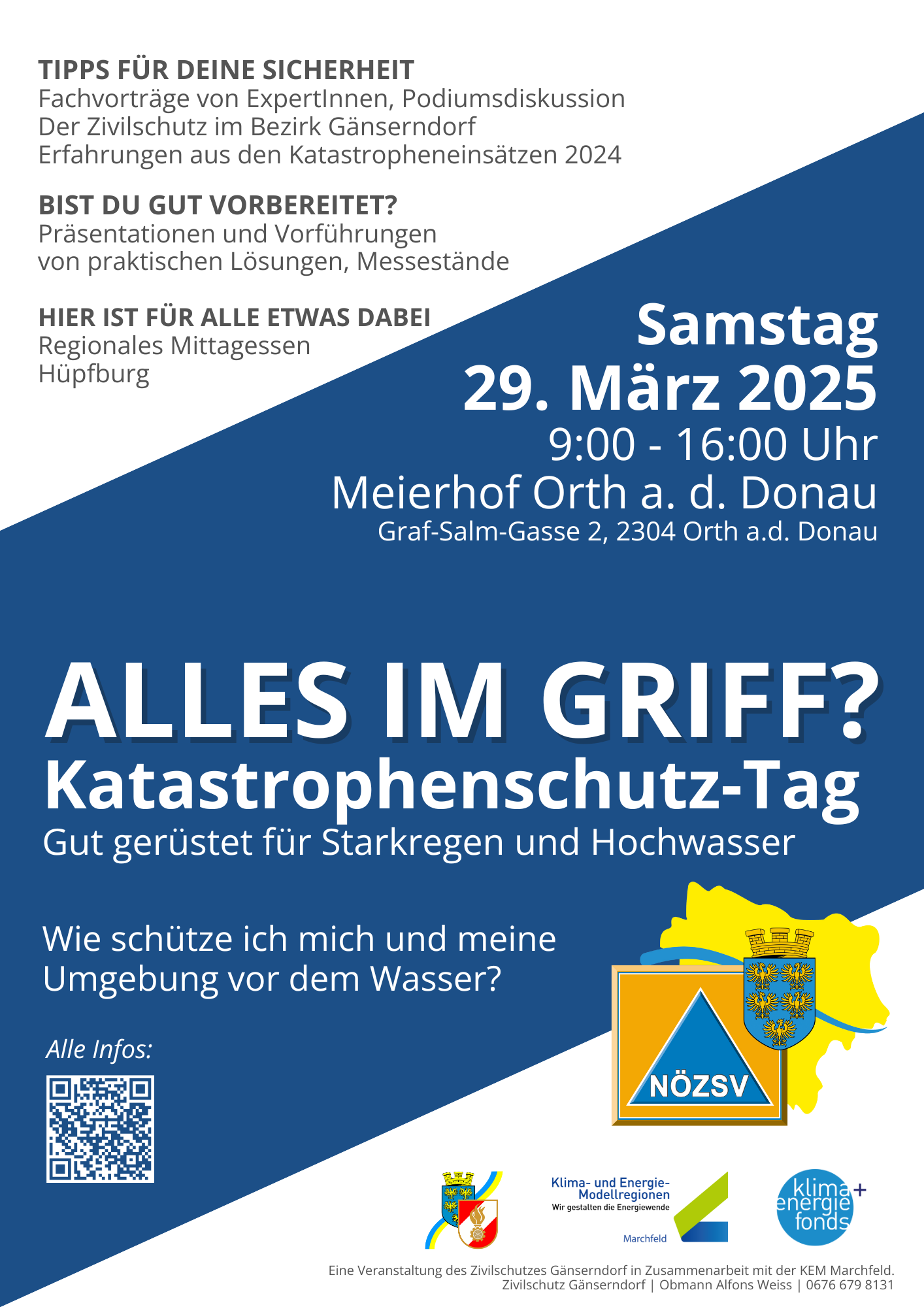 Katastrophenschutz-Tag "Alles im Griff? Gut gerüstet für Starkregen und Hochwasser" in Orth an der Donau